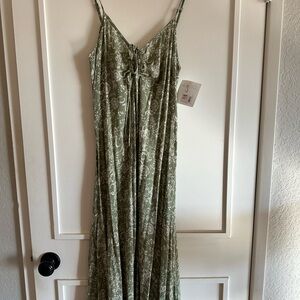 Green Floral Maxi Dress